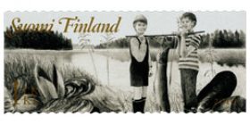 Maalaisromantiikkaa - Kalastus  postimerkki 1 luokka