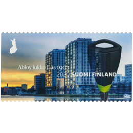 Made in Finland - Abloy-lukko  postimerkki kotimaa ikimerkki