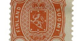 Malli 1885 punainen postimerkki 0