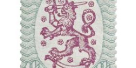 Malli 1917 Saarinen vihreä / lila postimerkki 1