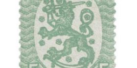 Malli 1917 Saarinen vihreä postimerkki 0