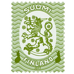 Malli 1917 Saarinen vihreä postimerkki kotimaa ikimerkki