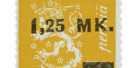 Malli 1930 Leijona keltainen postimerkki 1
