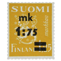 Malli 1930 Leijona keltainen postimerkki 1