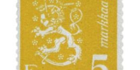 Malli 1930 Leijona keltainen postimerkki 5 markka