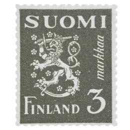 Malli 1930 Leijona oliivinvihreä postimerkki 3 markka