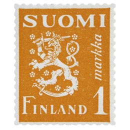 Malli 1930 Leijona oranssi postimerkki 1
