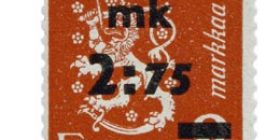 Malli 1930 Leijona punainen postimerkki 2