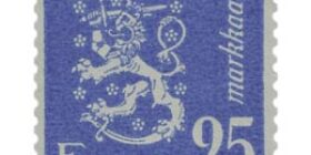 Malli 1930 Leijona sininen postimerkki 25 markka