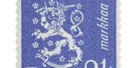 Malli 1930 Leijona sininen postimerkki 2