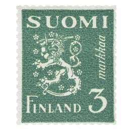 Malli 1930 Leijona vihreä postimerkki 3 markka