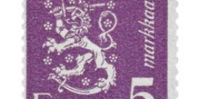 Malli 1930 Leijona violetti postimerkki 5 markka