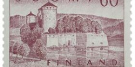 Malli 1954 Olavinlinna harmaanlila postimerkki 60 markka