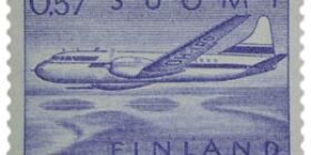 Malli 1963 Convair sininen postimerkki 0