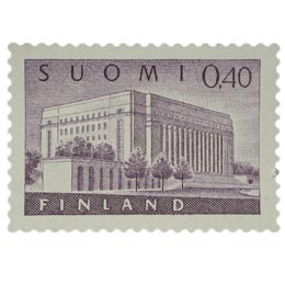 Malli 1963 Eduskuntatalo violetti postimerkki 0