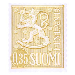 Malli 1963 Leijona oranssinkeltainen postimerkki 0