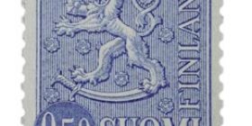 Malli 1963 Leijona sininen postimerkki 0
