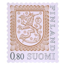 Malli 1975 Vaakuna ruskea / vihreä postimerkki 0