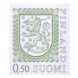 Malli 1975 Vaakuna vihreä postimerkki 0