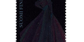 Mert Otsamo - Punahopeainen iltapuku  postimerkki kotimaa ikimerkki