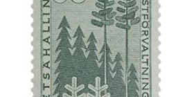 Metsähallinto 100 vuotta vihreä postimerkki 30 markka