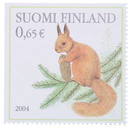 Metsän eläimiä - Orava postimerkki 0