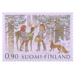 Metsäneläinten joulu  postimerkki 0