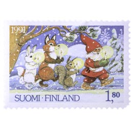 Metsänväen joulu  postimerkki 1