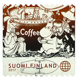 Muumien aikamatka - Tove Jansson. Muumipapan urotyöt  postimerkki ulkomaat ikimerkki