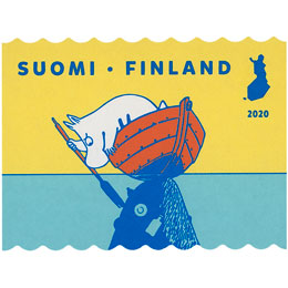 Muumit: Meidän meri - Muumipeikko karilla  postimerkki kotimaa ikimerkki