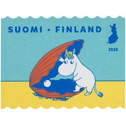 Muumit: Meidän meri - Niiskuneiti löytää helmen  postimerkki kotimaa ikimerkki