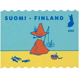 Muumit: Meidän meri - Nuuskamuikkunen onkii  postimerkki kotimaa ikimerkki