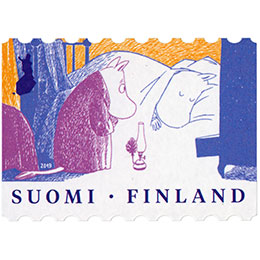 Muumit: neuvoja hyvään elämään - Lohtu  postimerkki kotimaa ikimerkki