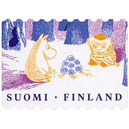 Muumit: neuvoja hyvään elämään - Ystävyys  postimerkki kotimaa ikimerkki