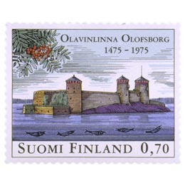 Olavinlinna 500 vuotta postimerkki 0