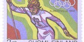Olympiakisat Albertvillessä 1992  postimerkki 2