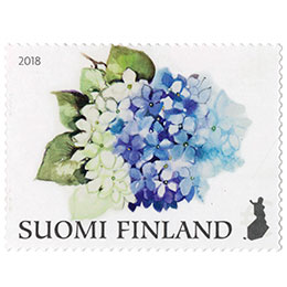 Onnenkukkia - Hortensia  postimerkki kotimaa ikimerkki