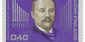 Oskar Merikannon syntymästä 100 vuotta  postimerkki 0