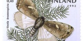 Perhosia - Rusoharmoyökkönen  postimerkki 1