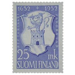 Pietarsaari 300 vuotta sininen postimerkki 25 markka