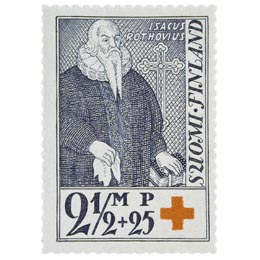 Piispoja - Isac Rothovius harmaansininen postimerkki 2