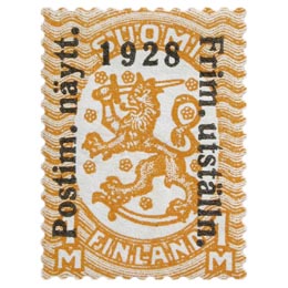 Postimerkkinäyttely 1928 oranssi postimerkki 1