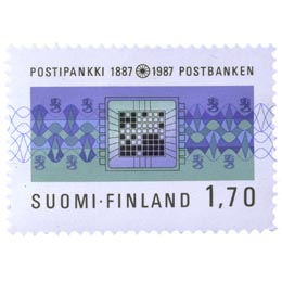 Postipankki 100 vuotta  postimerkki 1