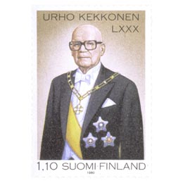 Presidentti Kekkonen 80 vuotta  postimerkki 1