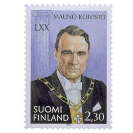 Presidentti Mauno Koivisto 70 vuotta  postimerkki 2
