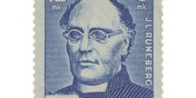 Runoilija J. L. Runeberg sininen postimerkki 12 markka