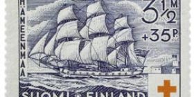 Sota-aluksia - Fregatti Styrbjörn sininen postimerkki 3