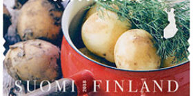 Suomalaisia makuja - Uudet perunat  postimerkki kotimaa ikimerkki