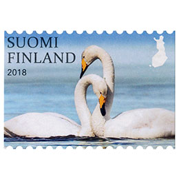 Suomen luontotunnukset I - Laulujoutsen postimerkki kotimaa ikimerkki