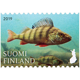 Suomen luontotunnukset II - Ahven  postimerkki kotimaa ikimerkki